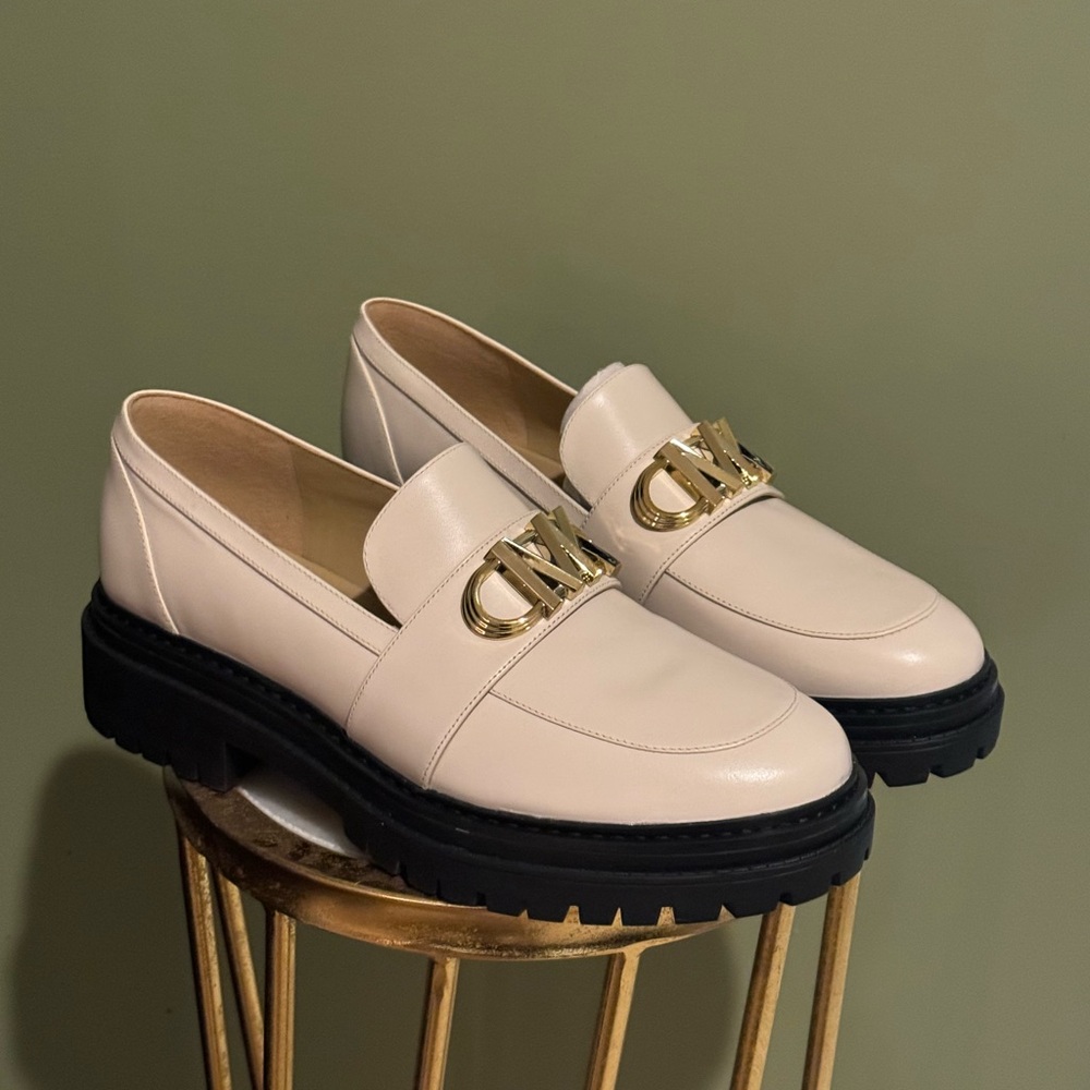 Michael Kors Cream Patent Loafer Brand New